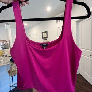 EXPRESS  body con square neck crop